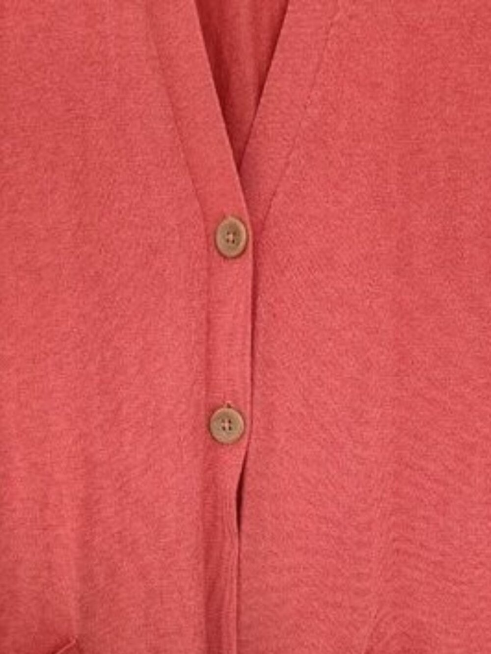 J. Jill Long Cardigan Sweater Women's L Coral Salmon Pockets Lightweight Knit